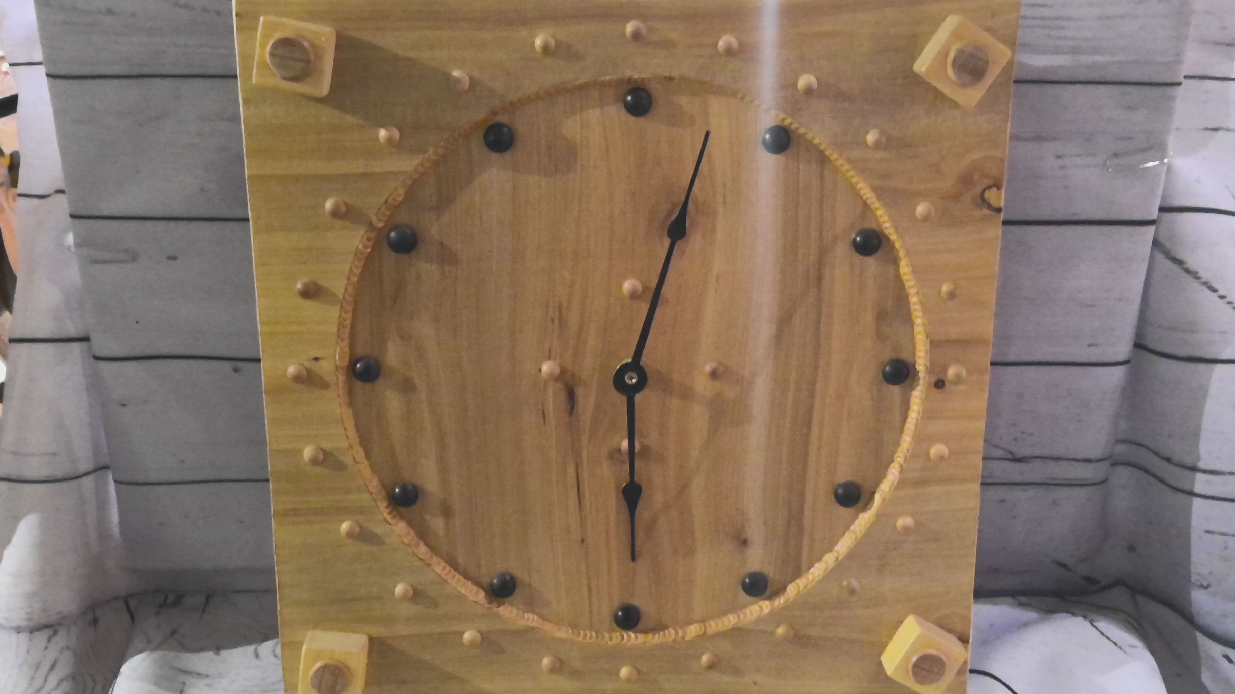 Handmade wood clock