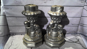 Silver colored electric lamps