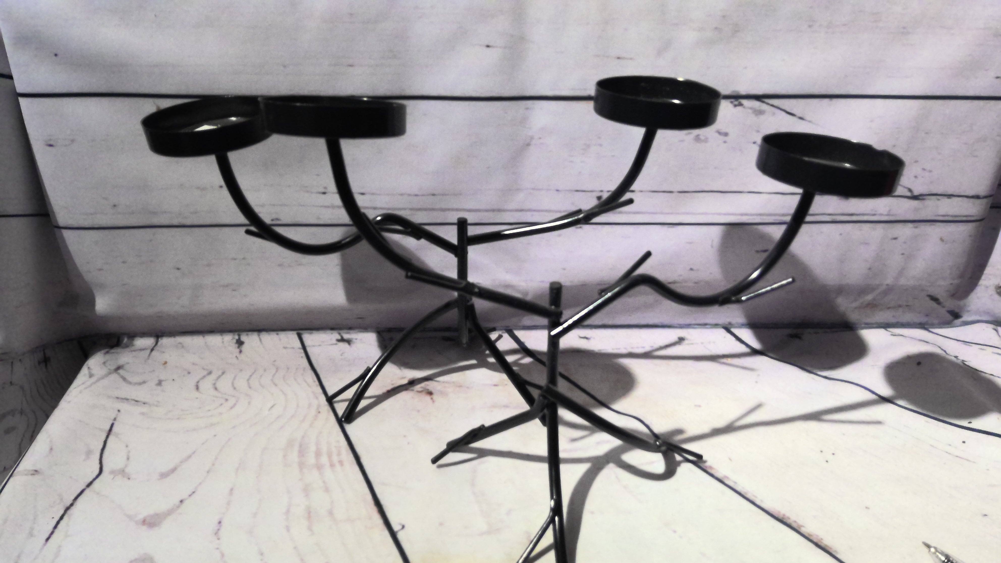 Black candle holders