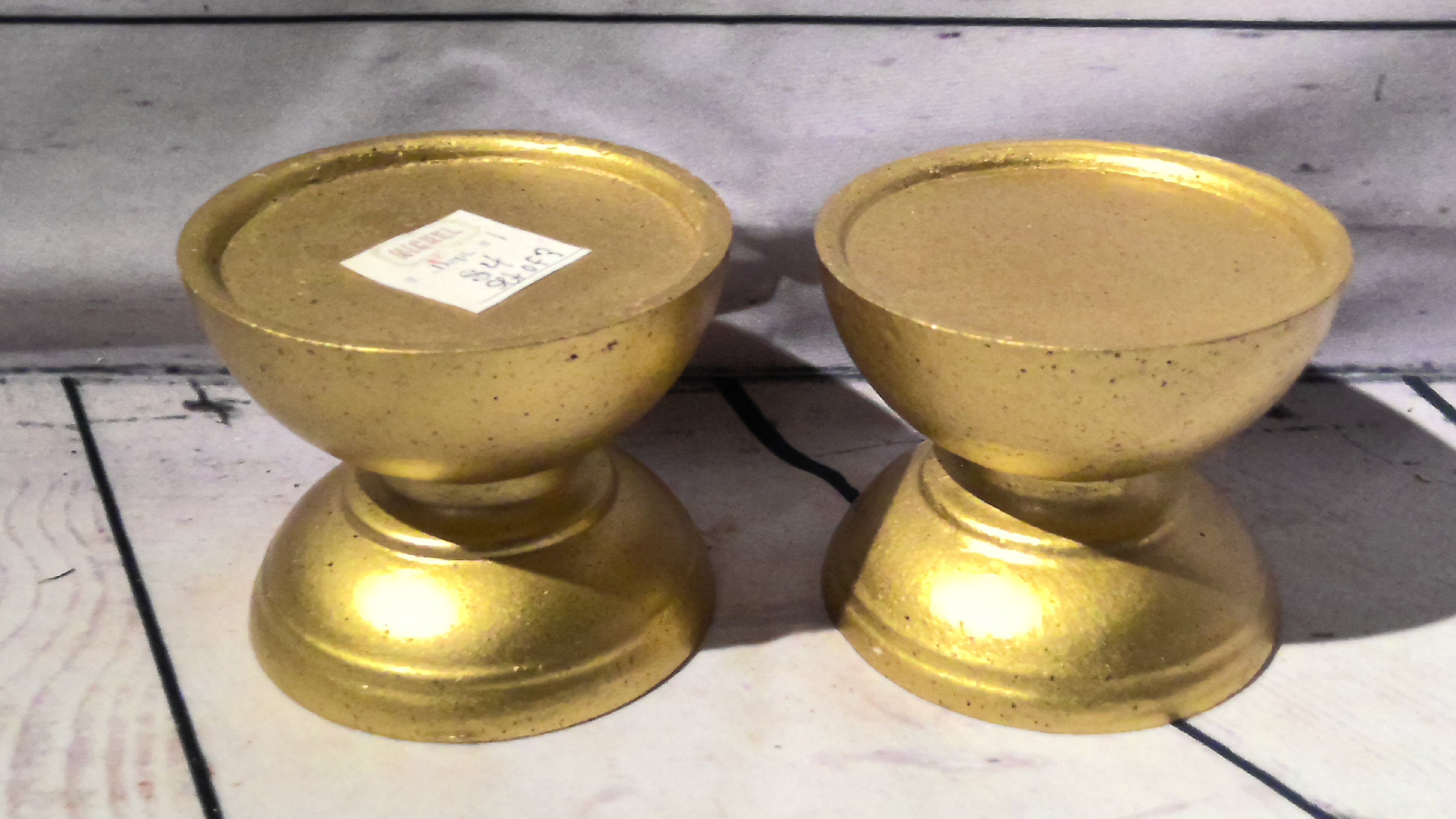 Gold candle holders (set)