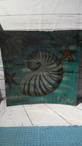 Glass seashell plate