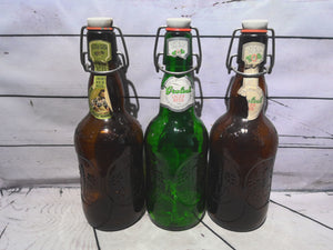 Grolsch lager beer bottles