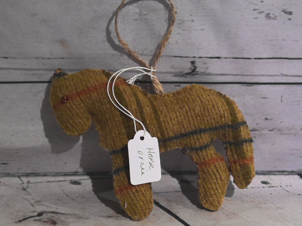 Crocheted horses