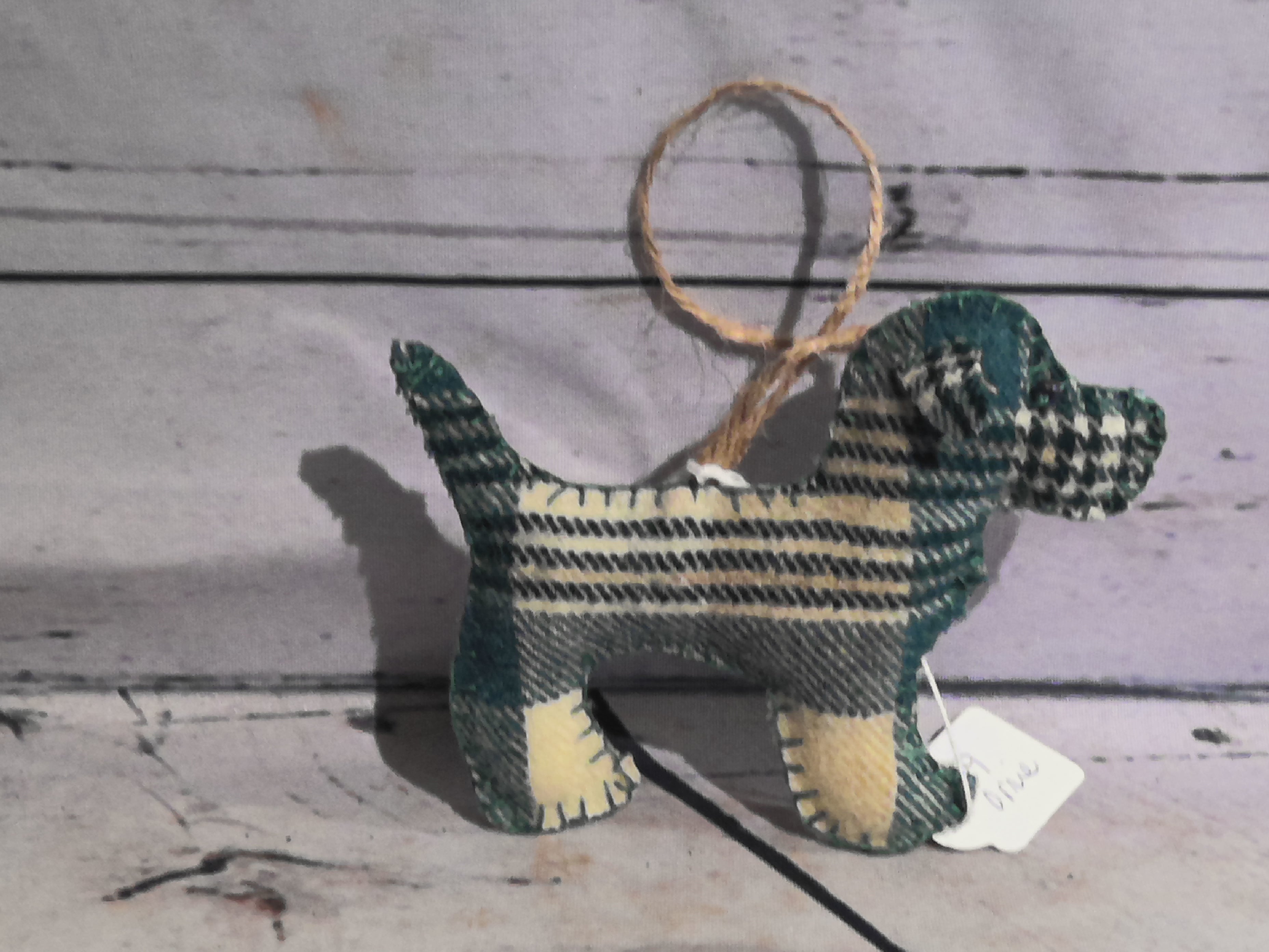 Crocheted dog ornament