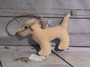 Crocheted dog ornament