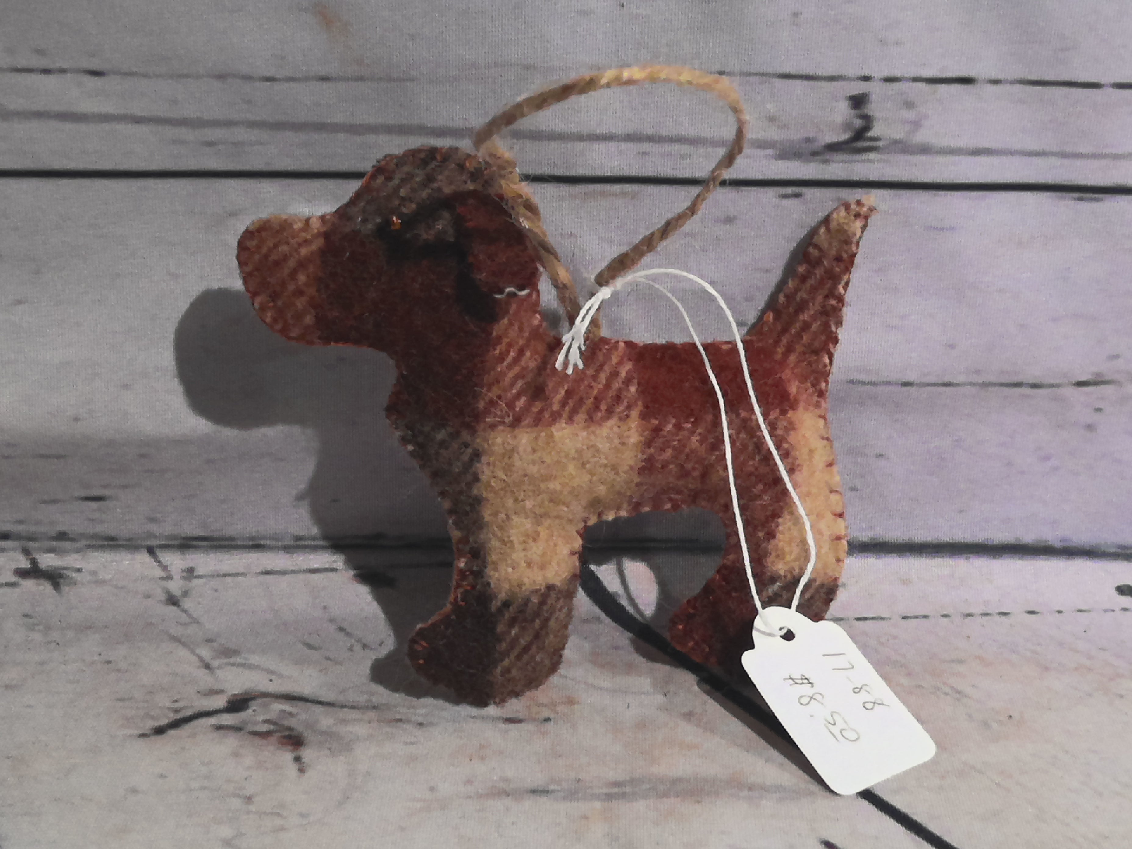 Crocheted dog ornament