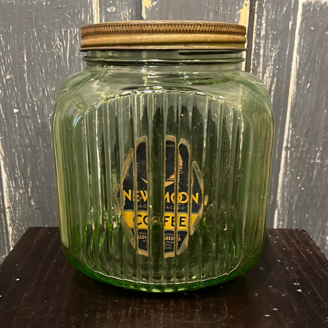 Uranium Glass Coffee Jar