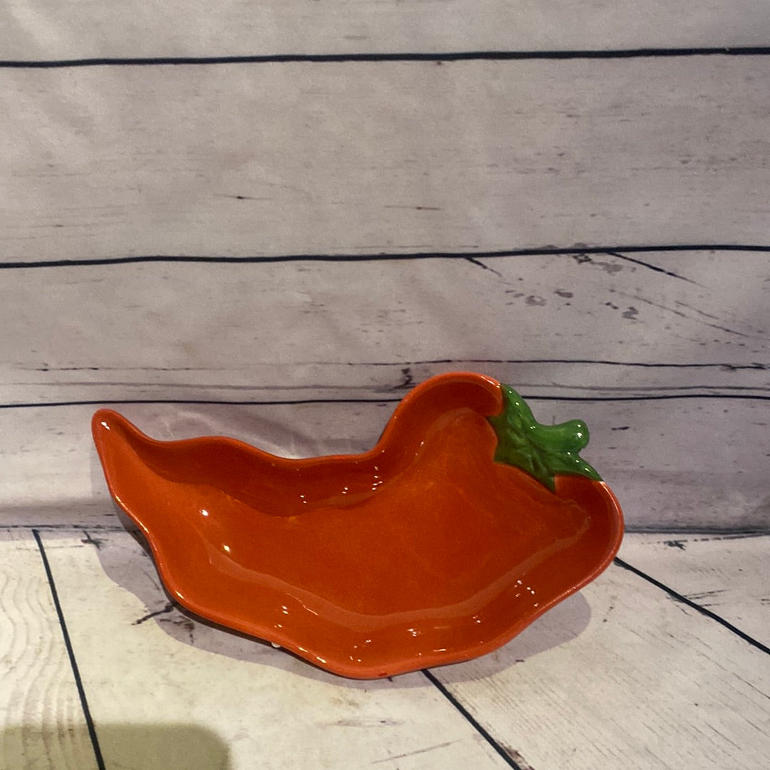 Glass Chilly Pepper Dish