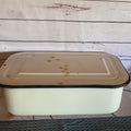 Enamel casserole pan with lid