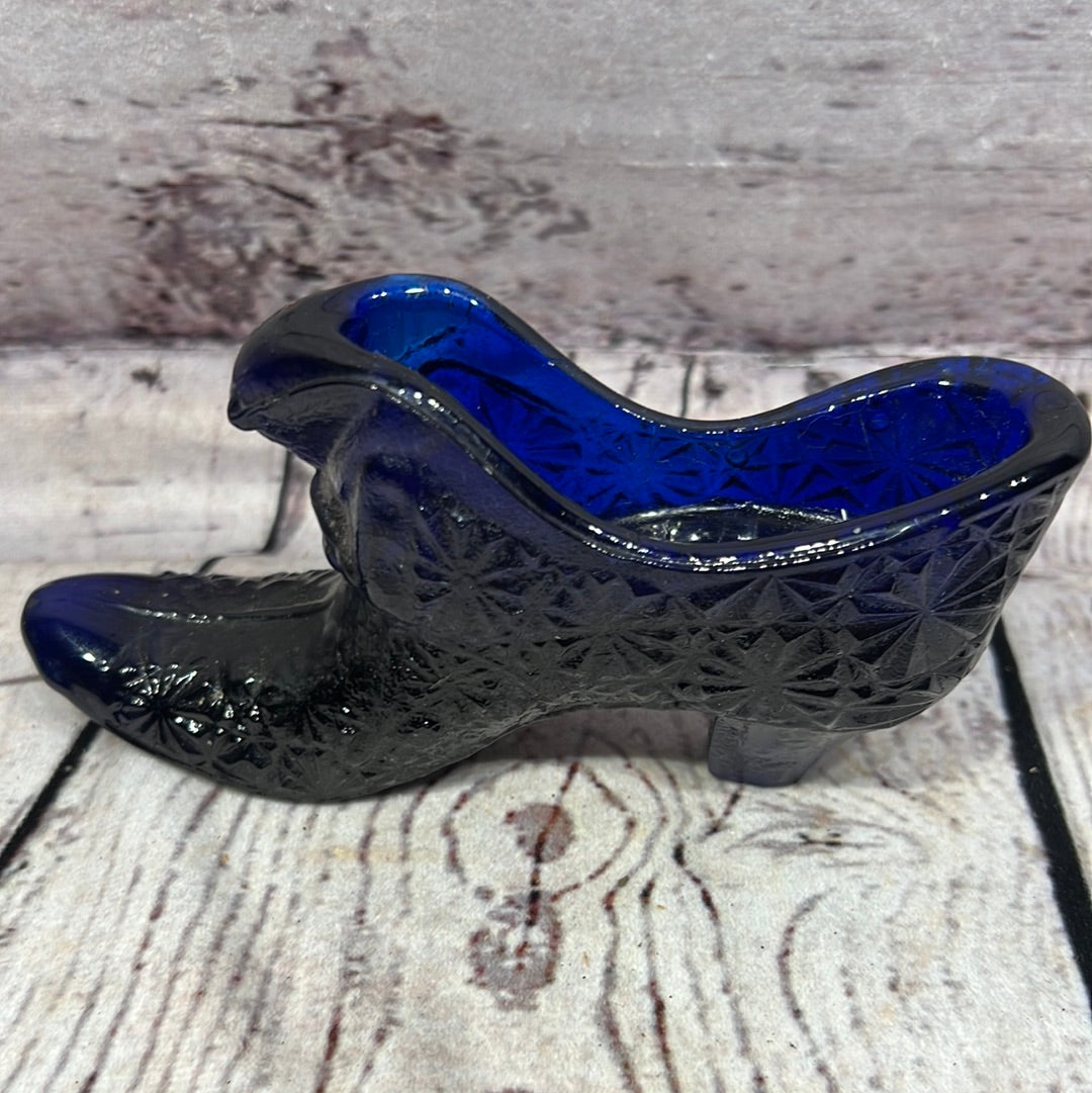 Blue Glass Shoe