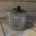 Vintage hand stir cup/lid
