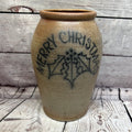 Merry Christmas Salt Glaze Vase