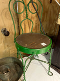 Antique metal ice cream chair