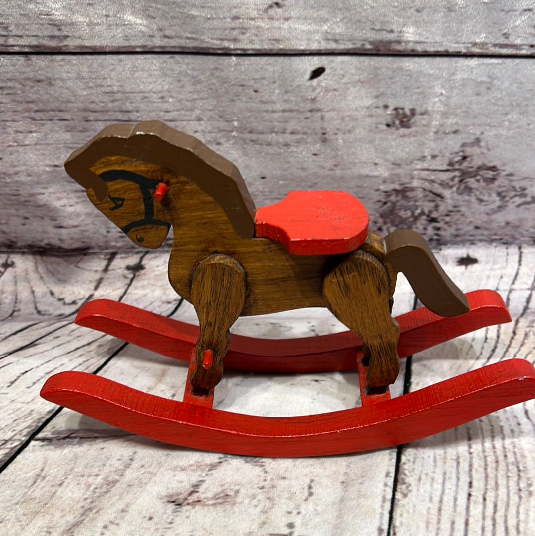 Wood rocking horse