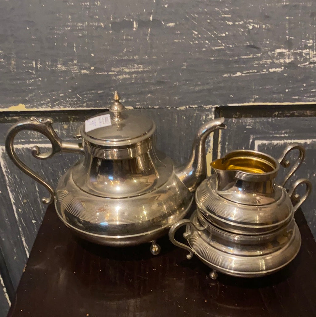 3pc Stainless Steel Tea Pot Set