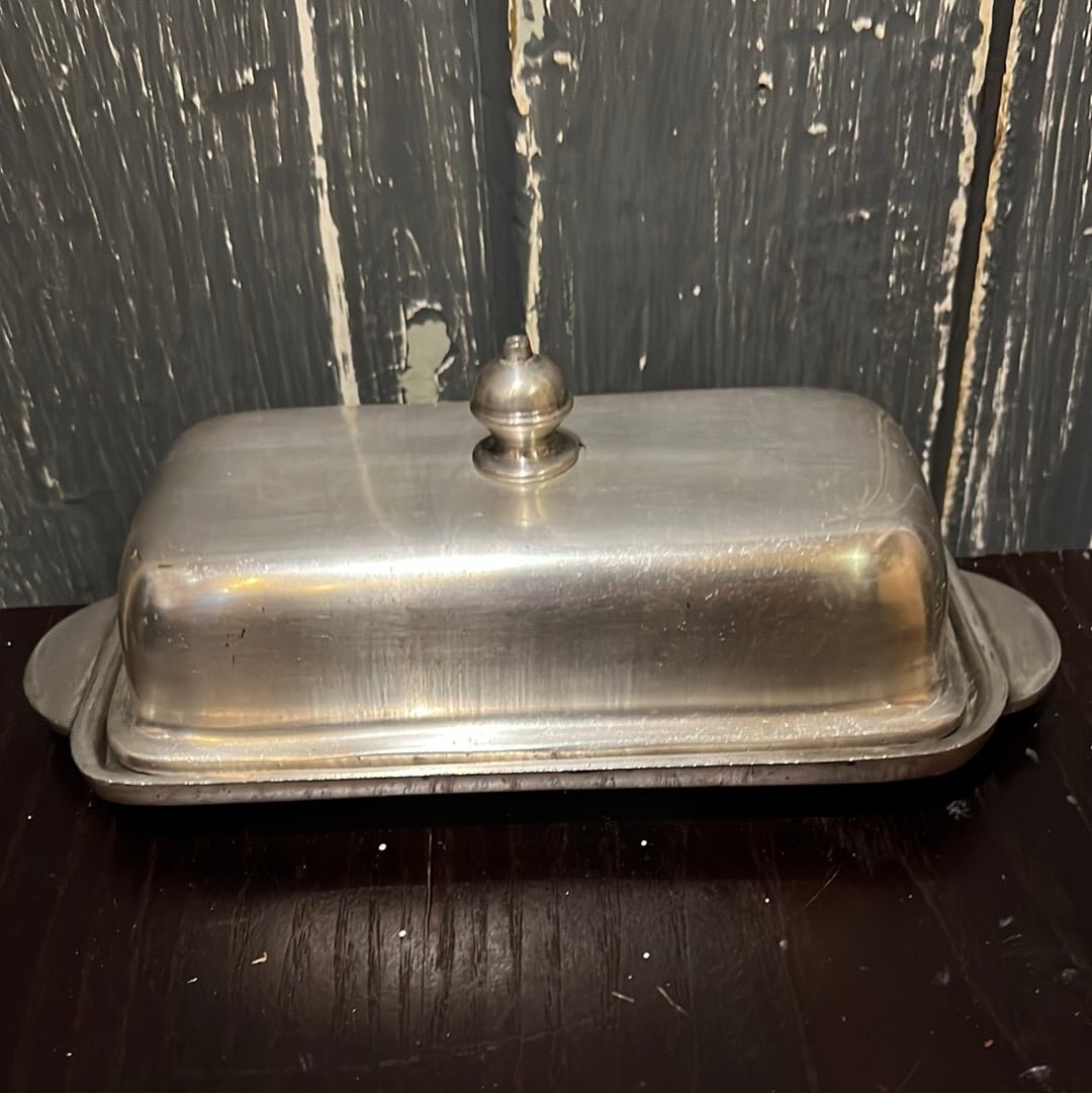 Pewter Covered Butter Dish