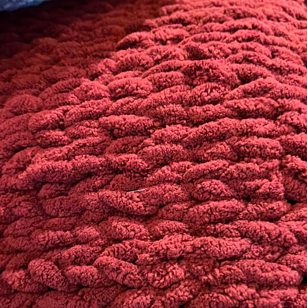 32" x 26" Hand Knitted Throw Blankets