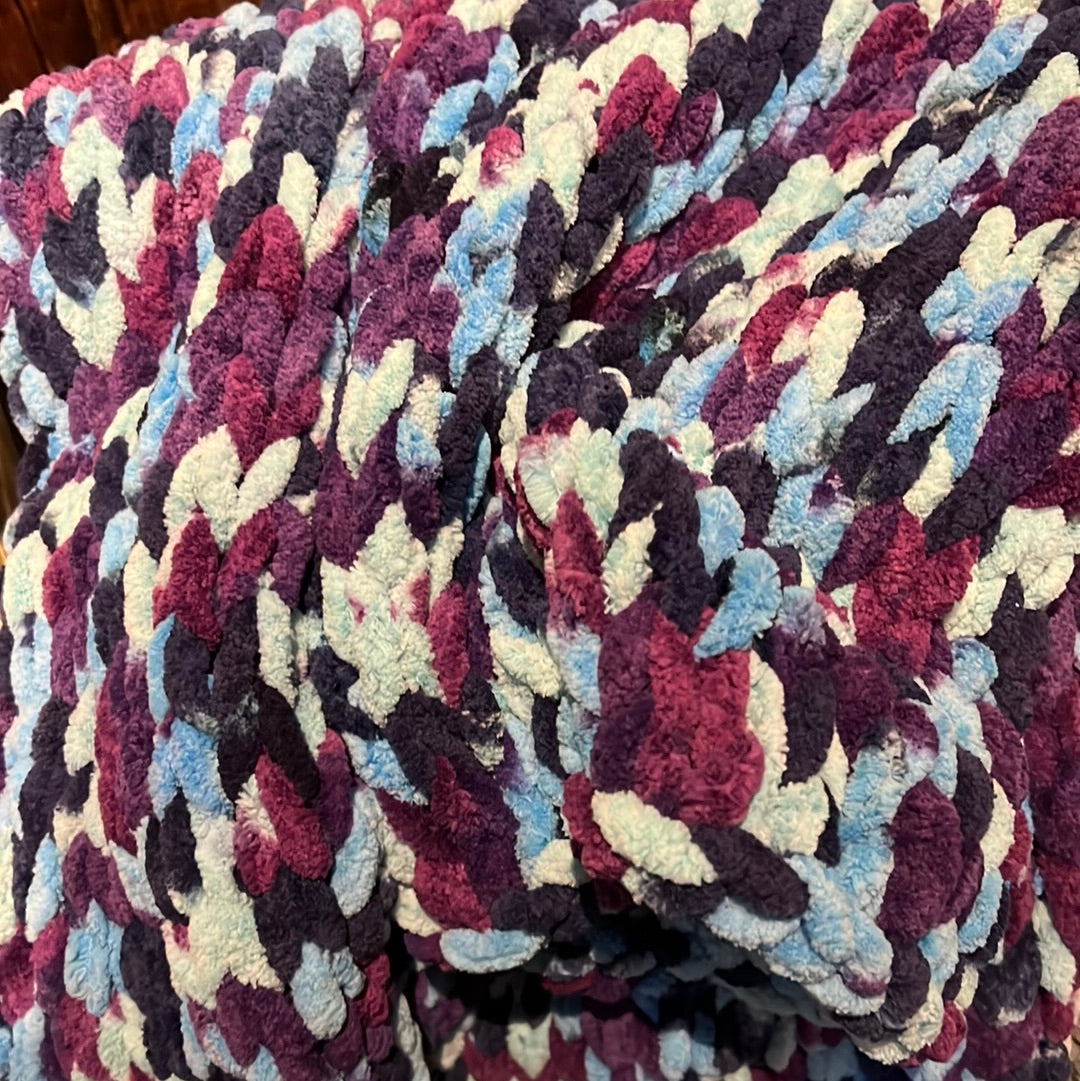 32" x 26" Hand Knitted Throw Blankets