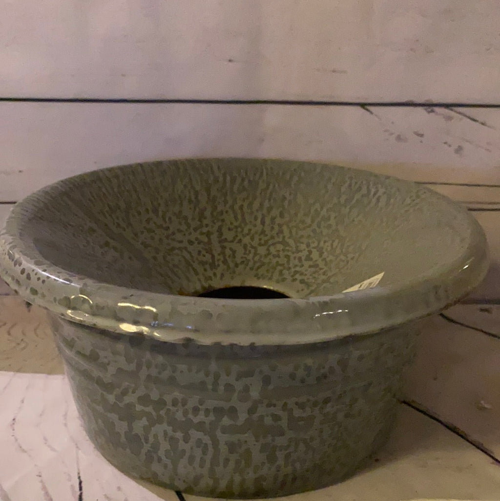 2pc Gray Enamel Spitoon