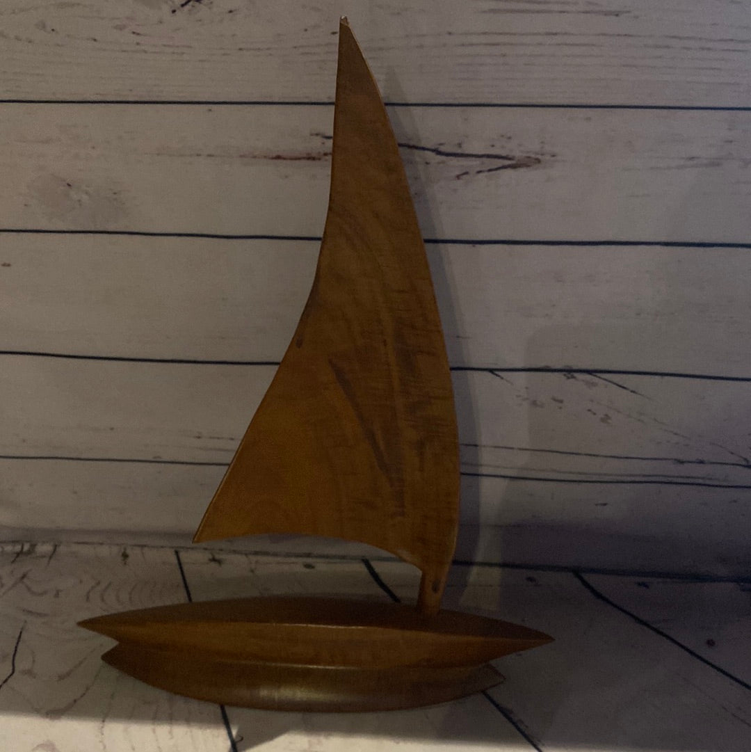 wood sail boat