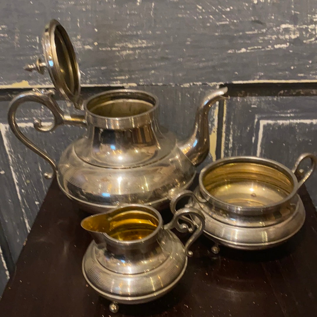 3pc Stainless Steel Tea Pot Set
