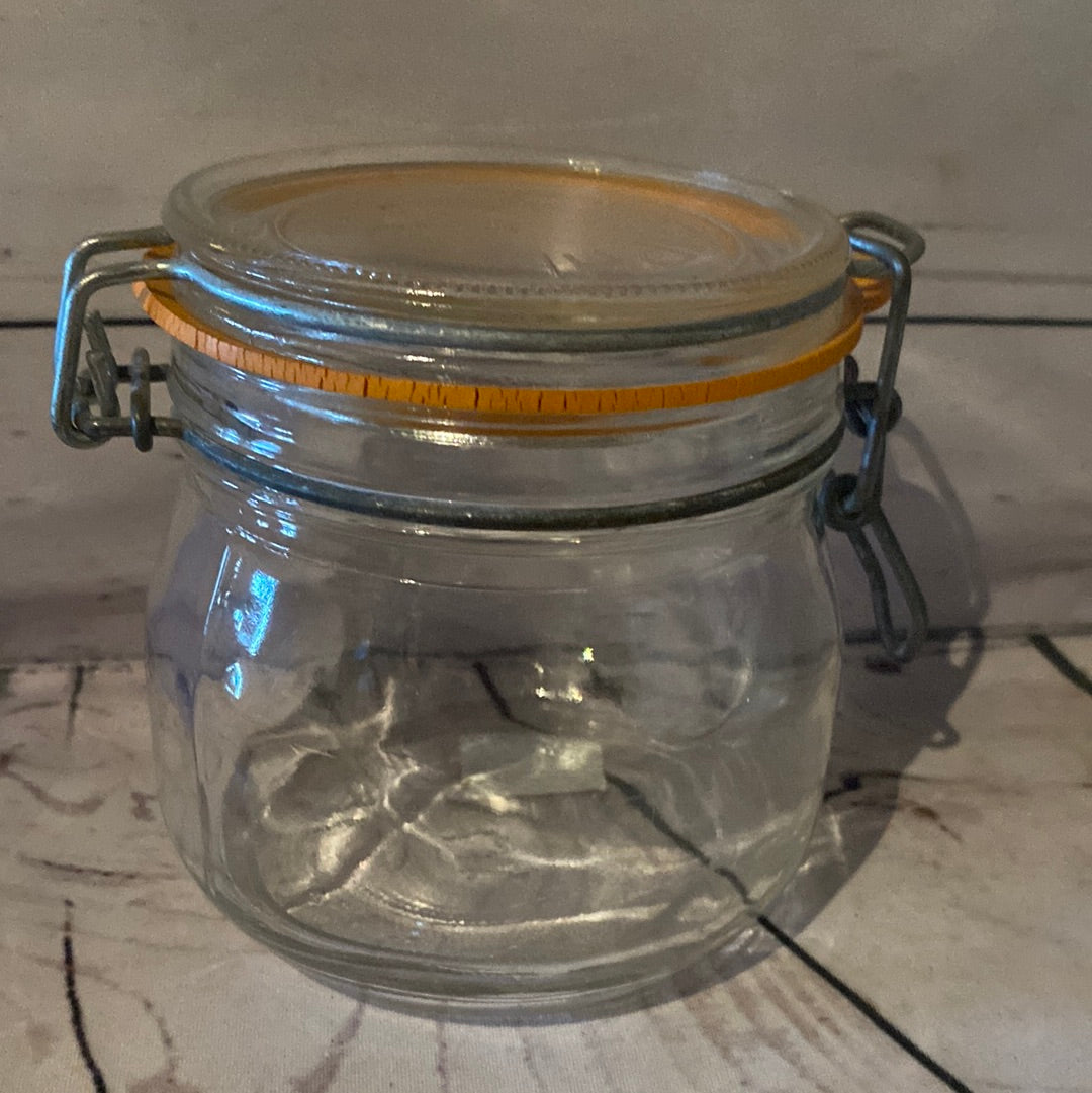 Glass jar with lid