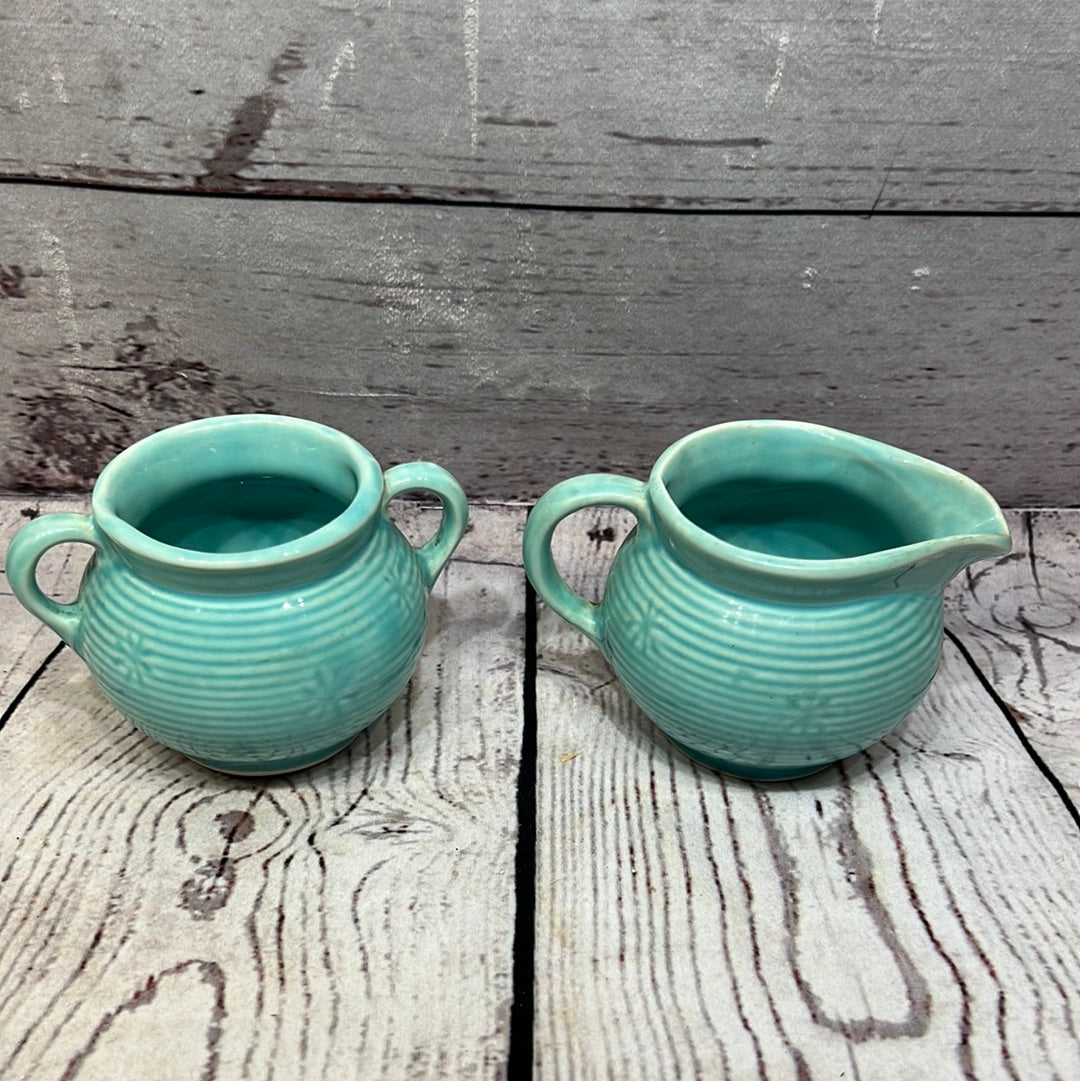 USA Pottery Cream & Sugar