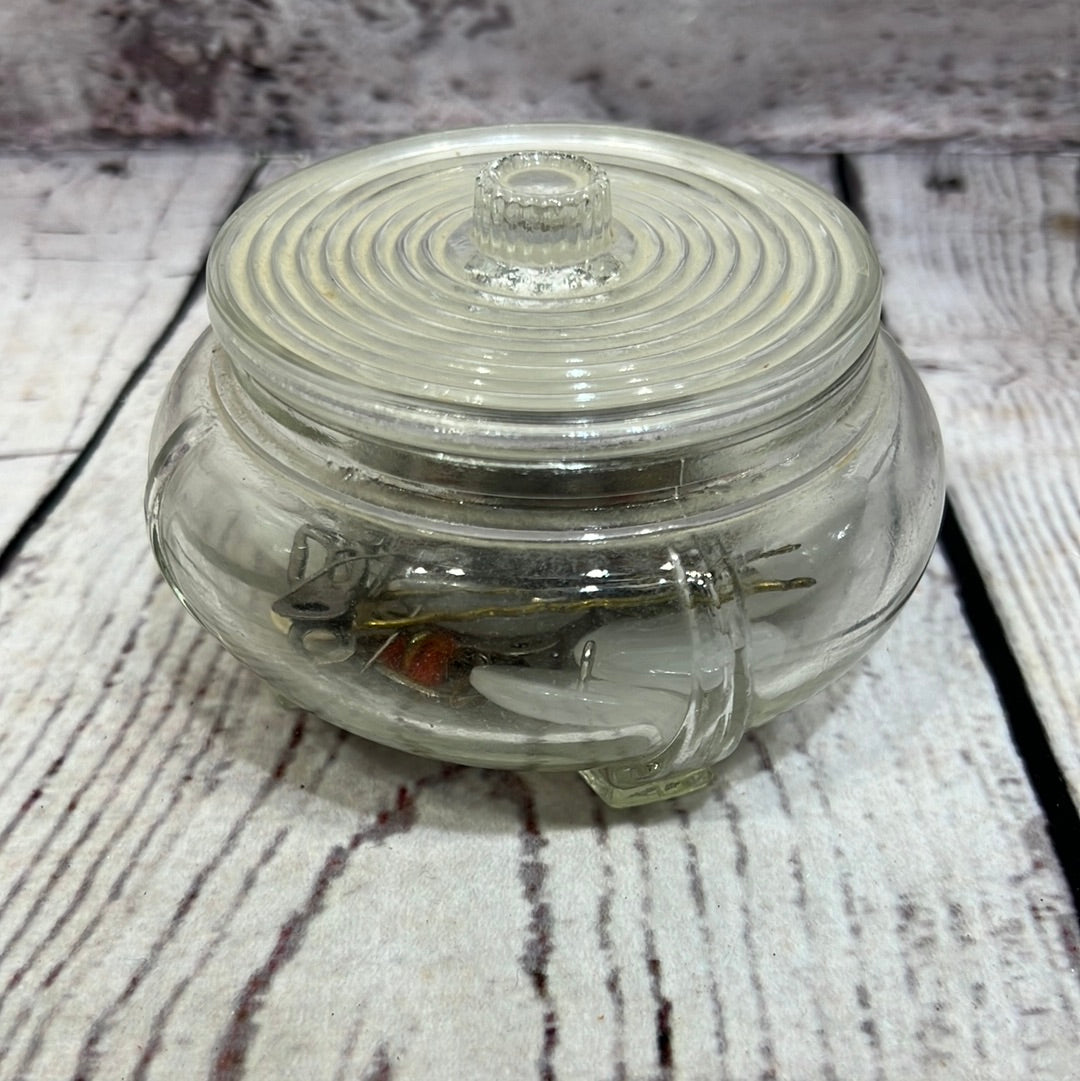 Assorted glass jar of Sewing