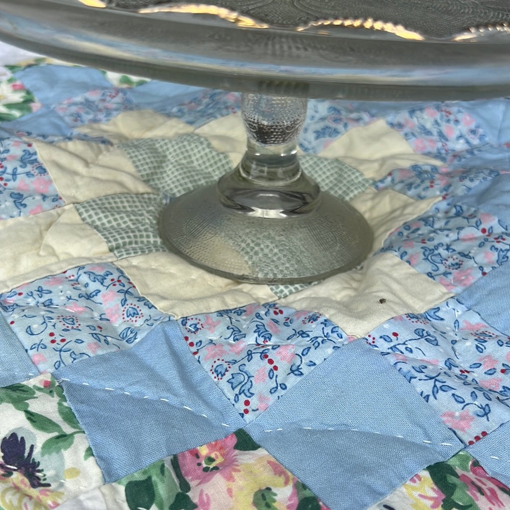 Medium size glass cake stool