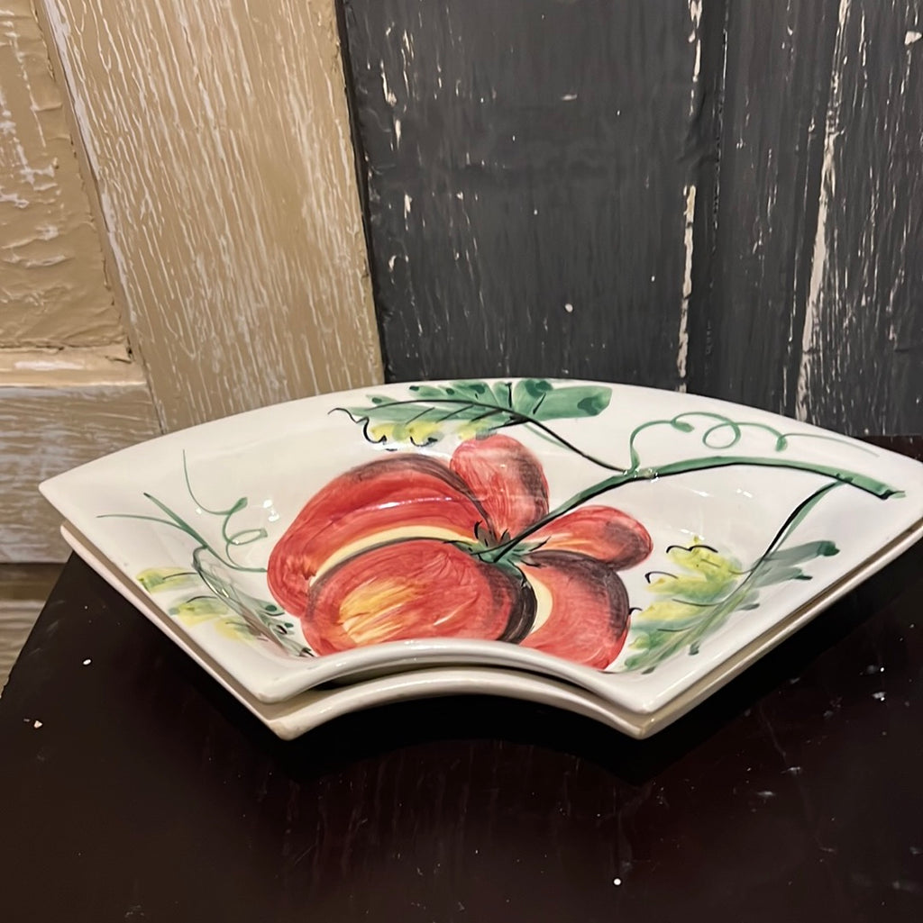 Hand-painted from italy trays (porcelain)