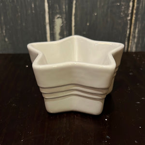 White LeCreuset Star Custard Dish