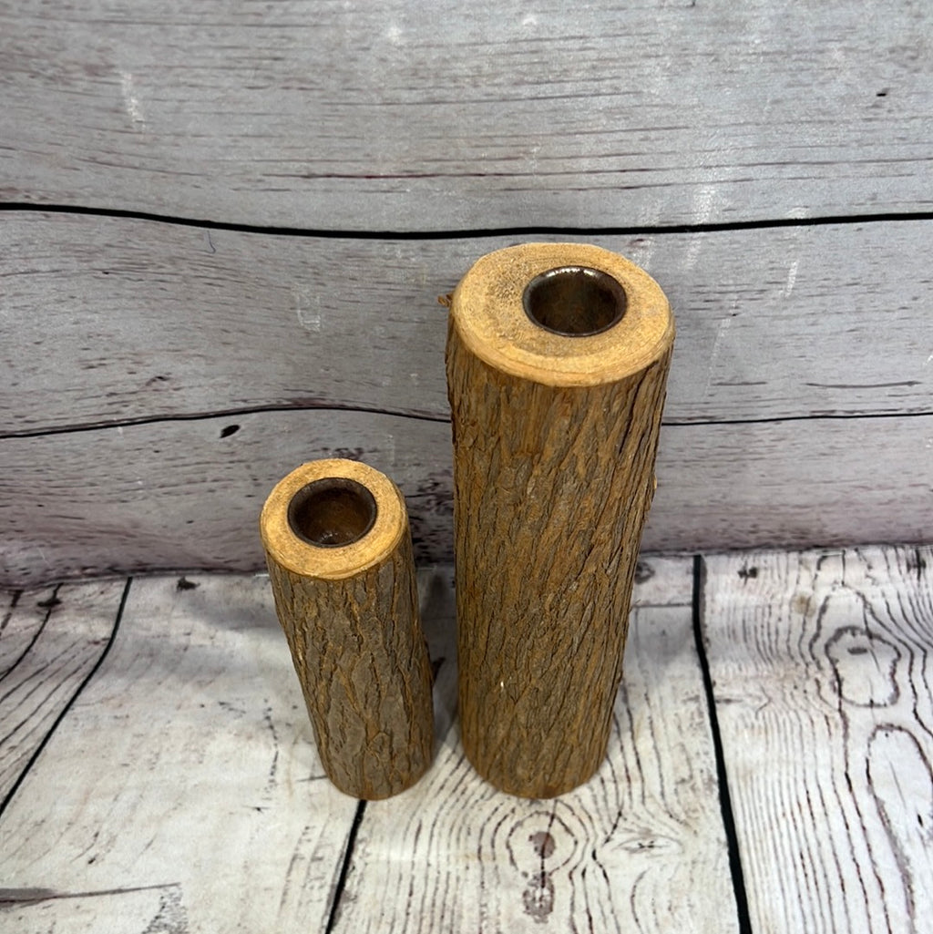 Wood candle holders (set2)