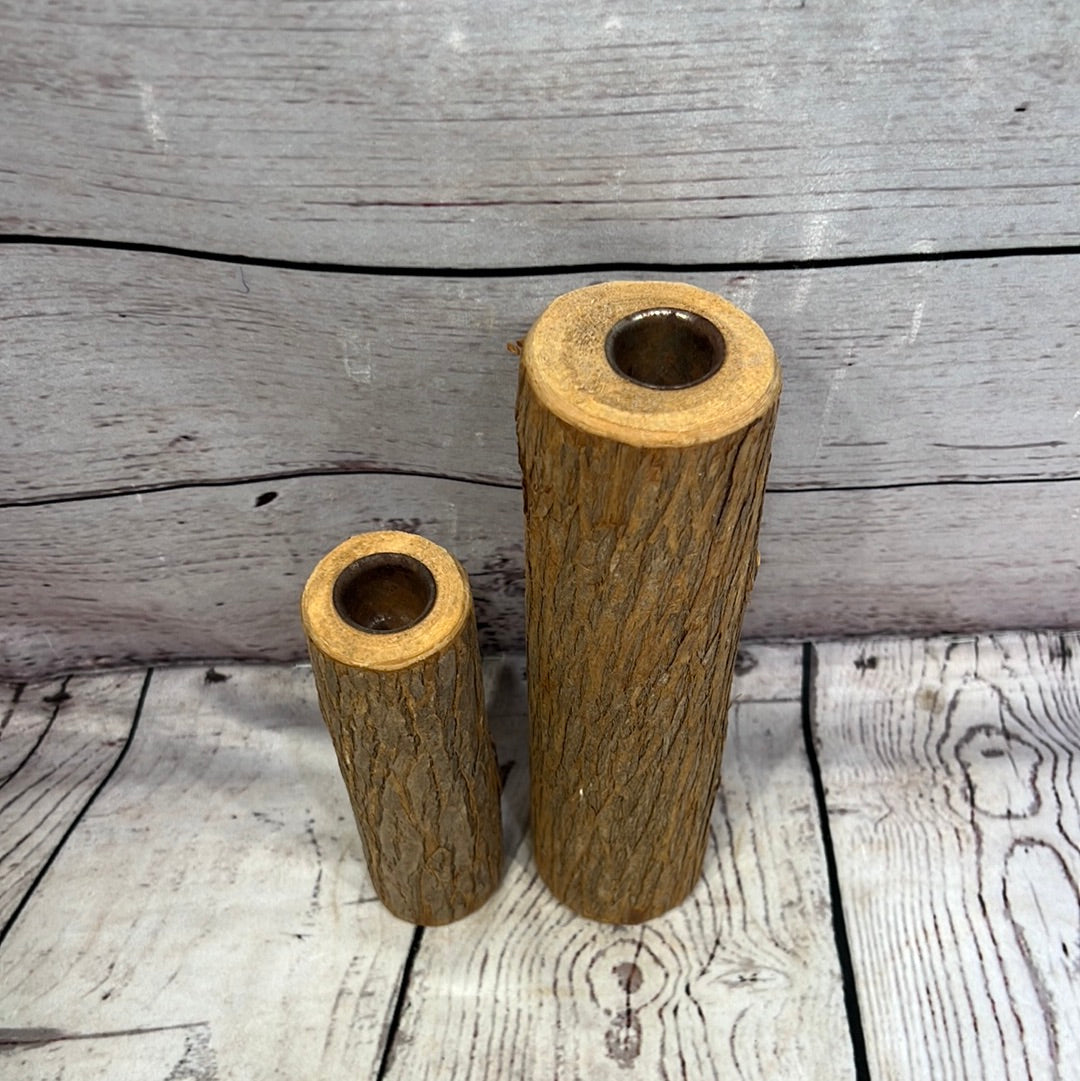 Wood candle holders (set2)