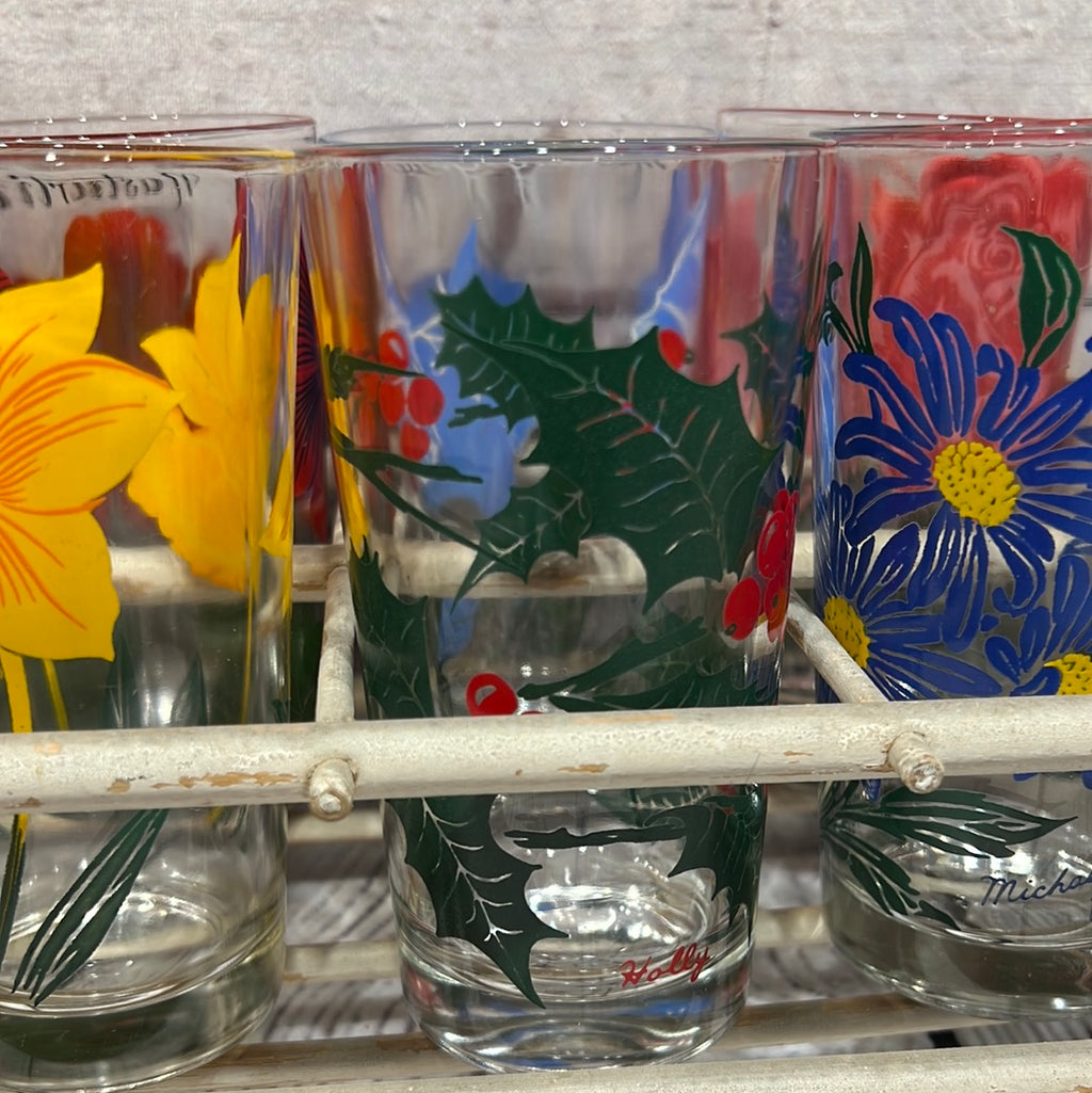 Vintage Nasturtium Glasses