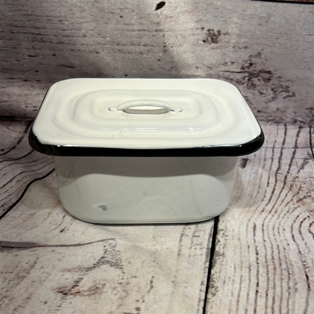 Enamel white tin