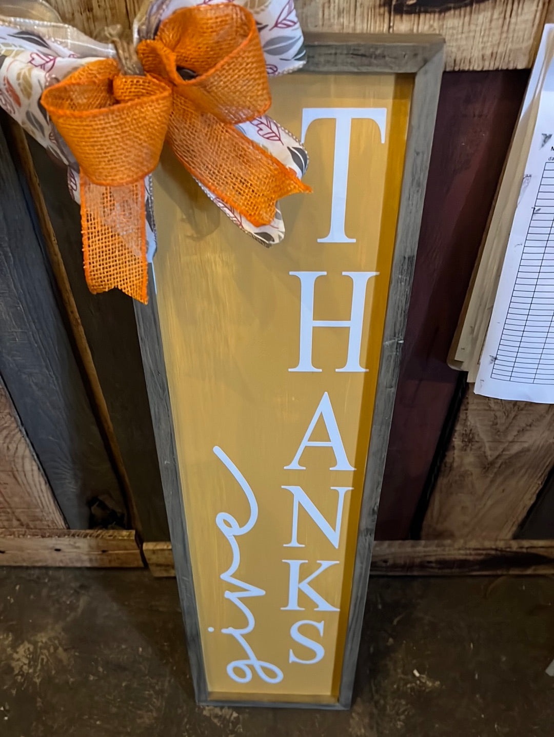 Large give Thanks Sign