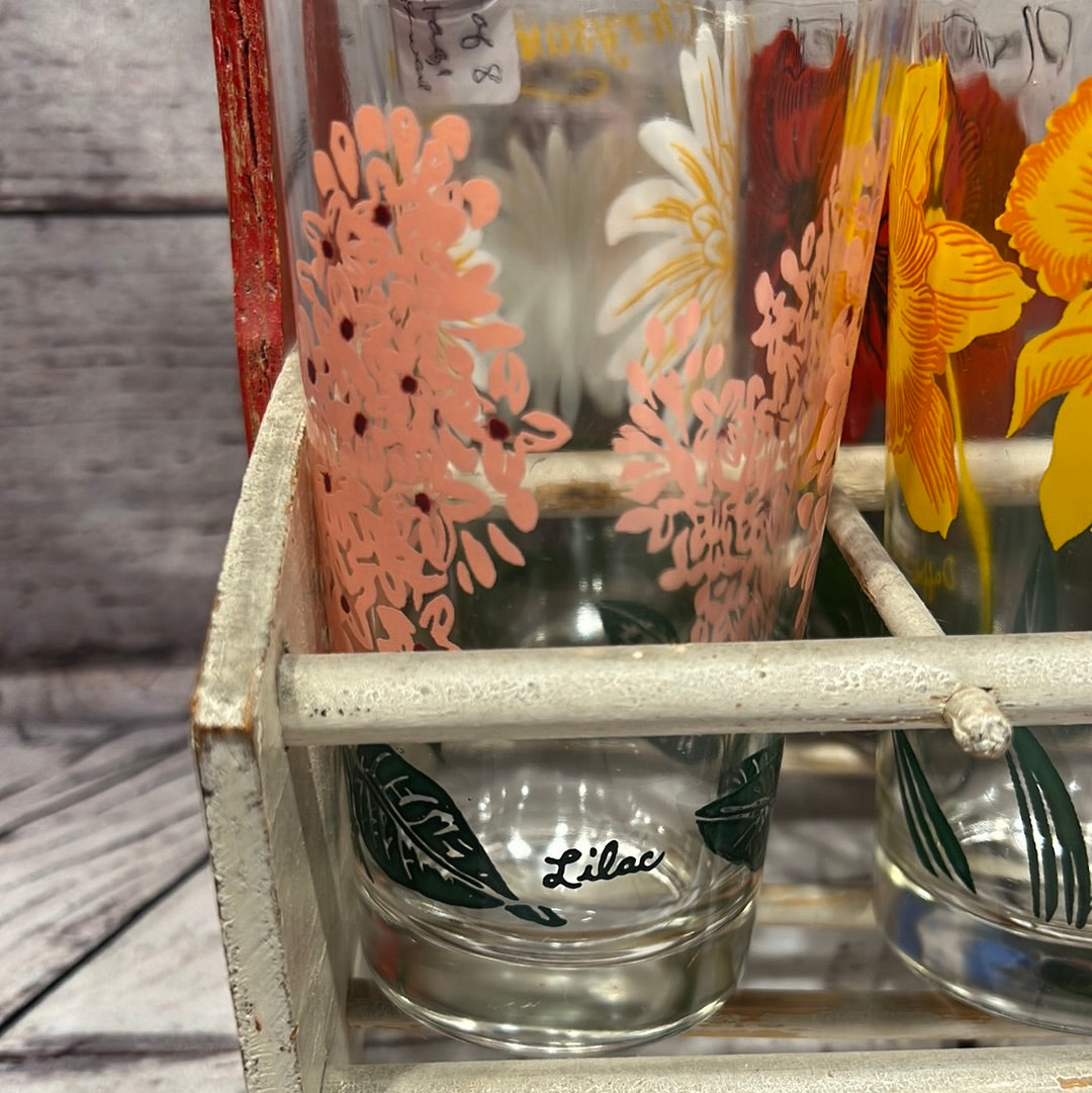 Vintage Nasturtium Glasses