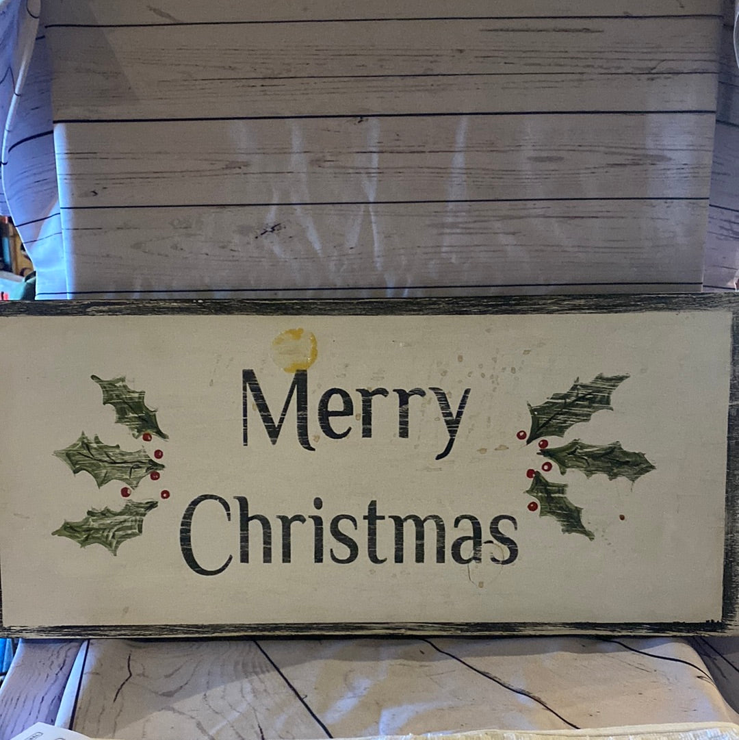 ‘Merry Christmas’ Wooden Sign