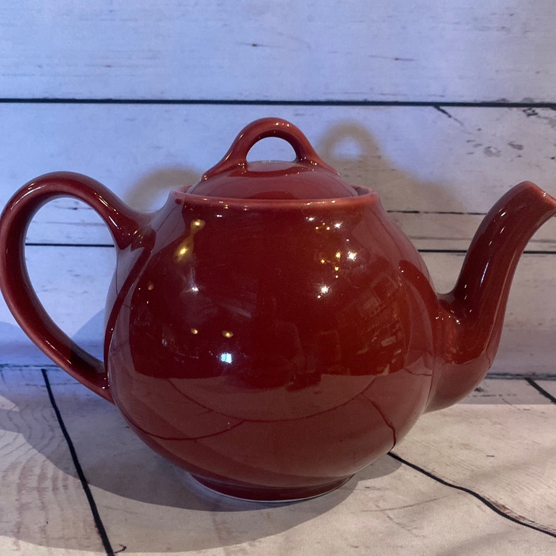 Maroon stone teapot