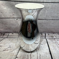 Chrome and white vase