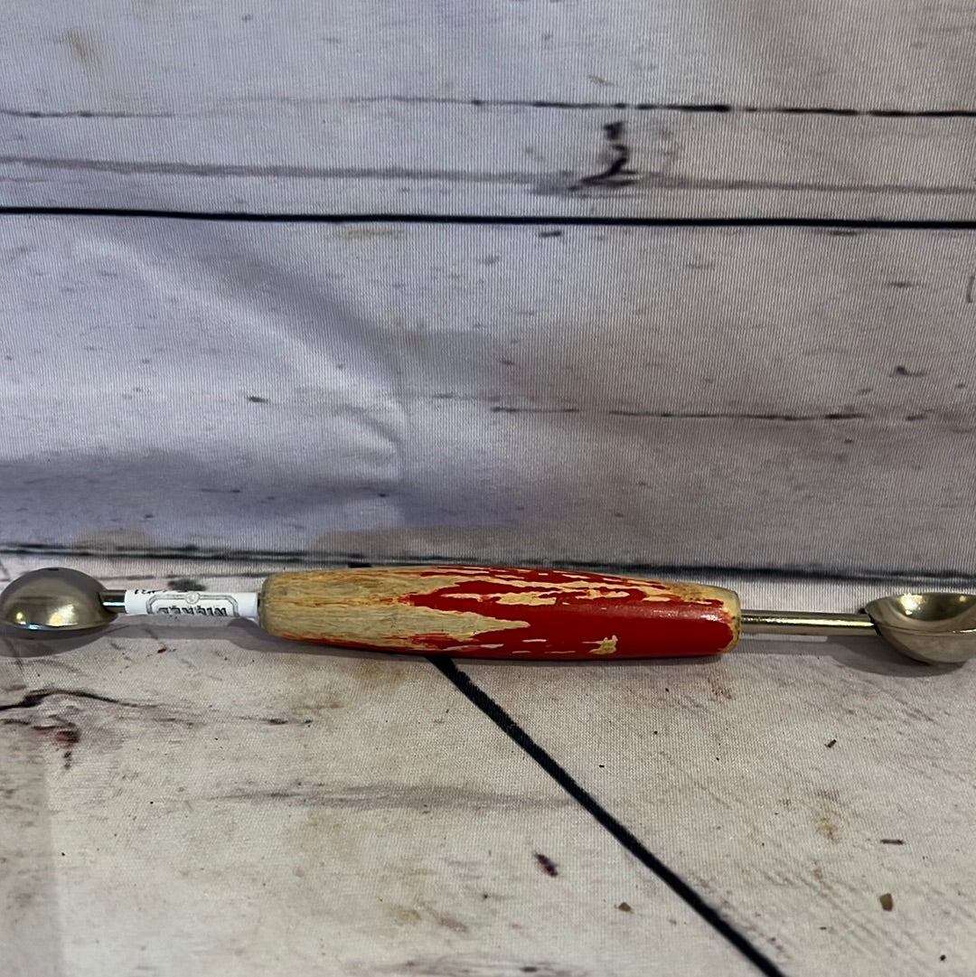 Red double spoon