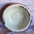 red enamel bowl