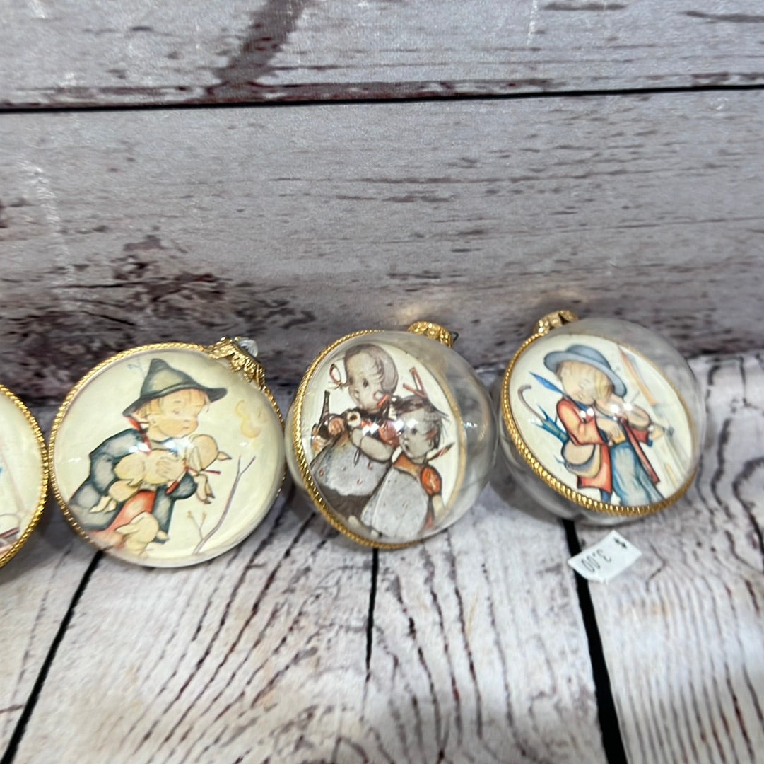 Vintage ornaments with pictures