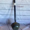 Blue enamel soup ladles