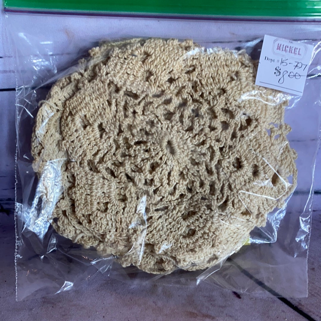 Hand knitted cup coasters