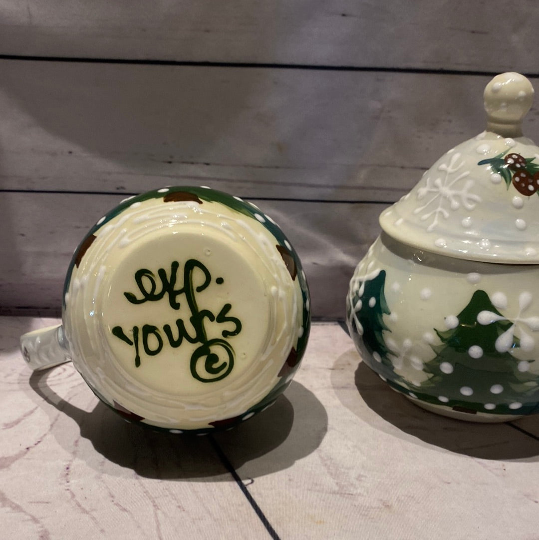 Christmas style cream sugar