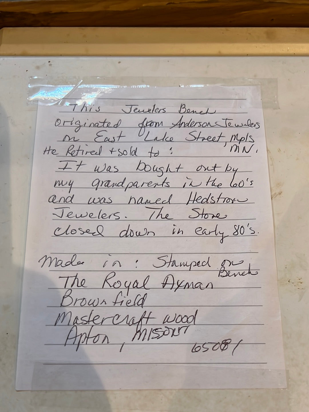 Antique Jewelers Bench