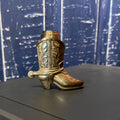 Brass salt pepper shaker boot