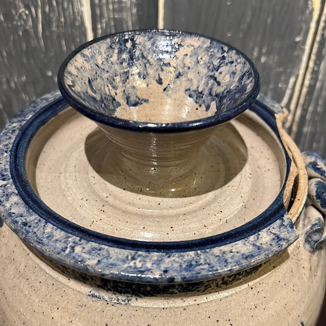 Covered Farm Painter Crock