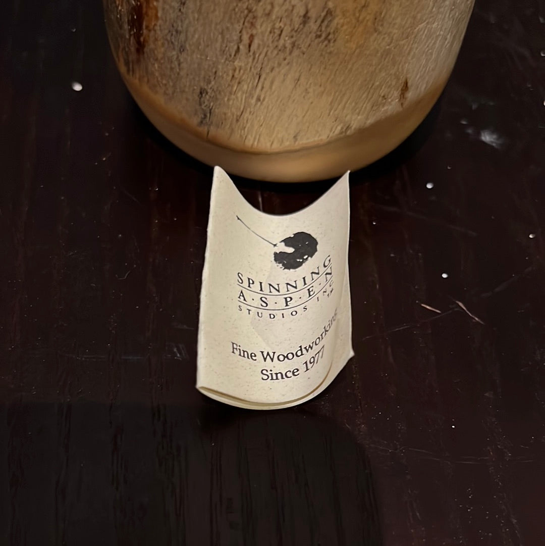 Aspen Wood Turned Vase